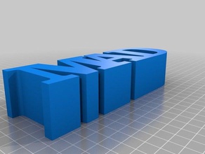 meu personalizados 3 letras seguidas outros 3d print model - Mito3D