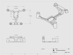 v-tail frame hubsan x4 quadcopter rc vehicles 3dprintmi mini multicopter vtail 3d print model - Mito3D