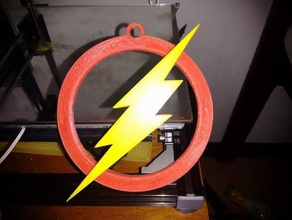flash logo de borden ' s avontuur strips dc comics gordon flash-ray superheld rood superhelden geel 3d print model - Mito3D
