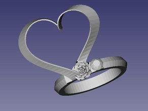 rosas anel anéis 3d print model - Mito3D