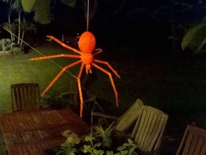 assustador aranha girando web de suspensão decoração arachnid o dia das bruxas holloween 3d print model - Mito3D
