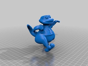 dinosaur jump animals 3d print model - Mito3D