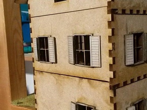 28 mm laser cut house bolt action 20th century buildings structures 3d print model - Mito3D
