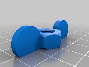 wingnut kim hoofd delen maat 3d print model - Mito3D