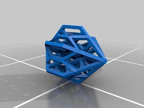 diamond-ingewikkelde speelgoed spelletjes cbu kerst ornament engineering leuk supportless 3d print model - Mito3D