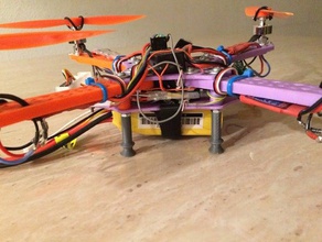 basit quadcopter metre rc araç drone iniş takımları 3d print model - Mito3D