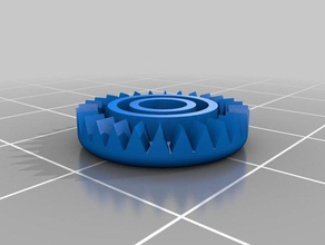 28 tooth crown gear 332 axle hobby 132 slotcar 3d print model - Mito3D