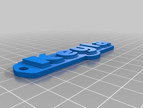my customized multiline tag keychain keyla organization 3d print model - Mito3D