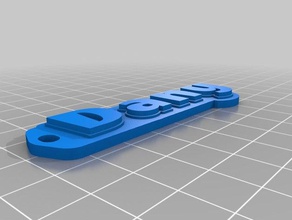 my customized multiline tag keychain dany organization 3d print model - Mito3D