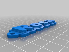 my customized multiline tag keychain rosa organization 3d print model - Mito3D
