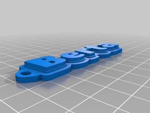 my customized multiline tag keychain berta organization 3d print model - Mito3D