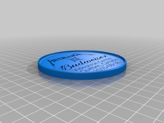 budweiser metallica coaster decor 3D print model - Mito3D