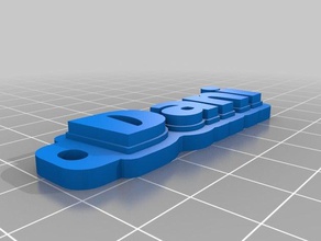 mon personnalisés multiligne tag trousseau dani2 organisation 3d print model - Mito3D