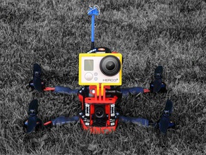 zmr 250 gopro hero plaque rc des véhicules drone les drones 3 plus 4 montage quadrocopter quadrocoptere zmr250 3d print model - Mito3D