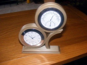 clock thermometerhygrometer printed gadgets 3d print model - Mito3D