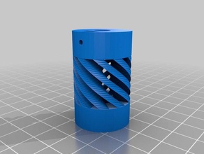 my customized flexible coupling parametric 712 3d printer parts 3d print model - Mito3D