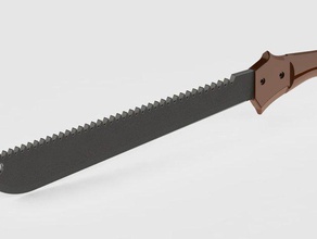 machete de gran culo cuchillos halloween prop disfraz 3d print model - Mito3D