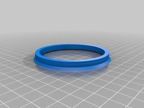 my customized wheel rim mount centre ring 665 75mm 7mm high 3 clearance parts 3d print model - Mito3D