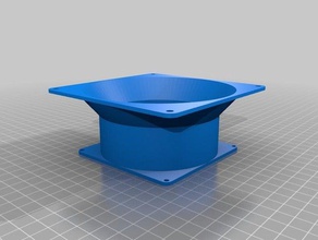 my customized parametriable 92mm 120mm fan adapter 150 degree tube angle 3d printing 3d print model - Mito3D
