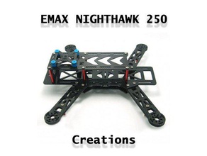 emax nighthawk 250 creations rc vehicles bumper drone emax250 gopro landing gear skid mobius mount protector quadcopter xiaomi yi 3d print model - Mito3D