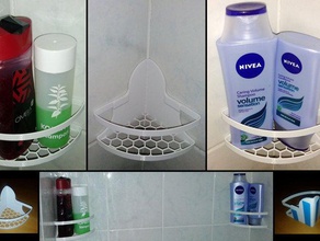 corner holder shampoo v2 bathroom accessories 3d print model - Mito3D