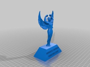 mijn maat gespierde trofee blender bakken tutorial beelden 3d print model - Mito3D