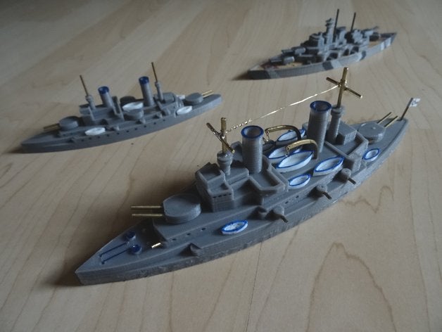 battleship kaiser wilhelm ii de modellen slagschepen schlachtschiff 3D print model - Mito3D