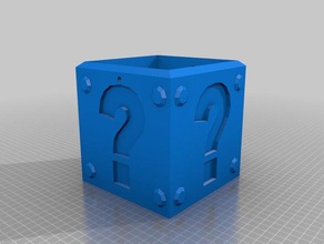 mario block recipiente 3d impressão 3d print model - Mito3D