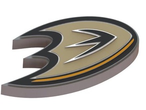 anaheim ducks logotipo sinais logotipos hóquei no gelo 3d print model - Mito3D