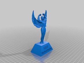 mijn maat gespierde trofee blender bakken tutorial beelden 3d print model - Mito3D