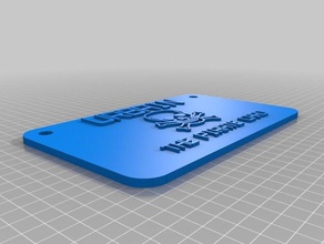 pirata cartão de fosfo sinais logotipos personalizado 3d print model - Mito3D