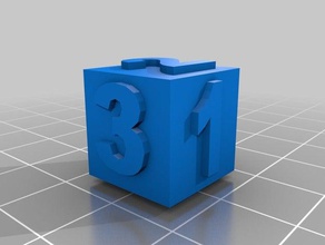 numeradas de dados 3d impressão 3d print model - Mito3D