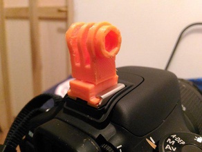 gopro canon reflex-connector de camera flash schoen mount join 3d print model - Mito3D