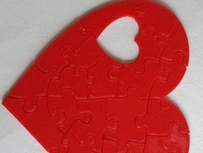 puzzle a forma di cuore i card prendersi cura cuori amore bella amorevole pezzi 3d print model - Mito3D