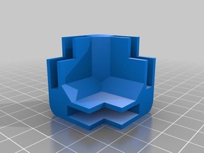 meine angepasste parametrische mini modulare Rahmensystem Ecke block 5mm Teile 3d print model - Mito3D
