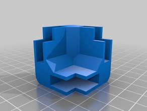 meine angepasste parametrische mini modulare Rahmensystem Ecke block 65mm Teile 3d print model - Mito3D