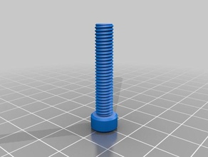 nut bolt washer threaded rod factory 30mm long parts customized 3d print model - Mito3D