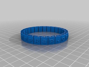 my customized flexible repraporg bracelet bracelets 3d print model - Mito3D