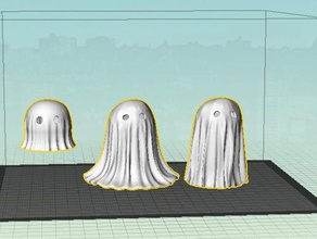 3 ghosts creatures glow-in-the-dark halloween 3d print model - Mito3D