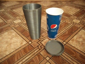 cup saver other holder fast food freebie glass 3d print model - Mito3D