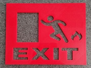 fire exit sign 3d printing 3d print model - Mito3D