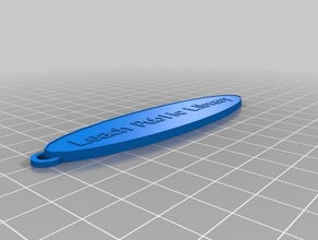 meine angepasste Ovale Schlüsselanhänger 3d print model - Mito3D