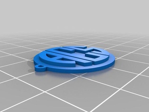 my customized monogram pendant multiple loops carter jewelry 3d print model - Mito3D