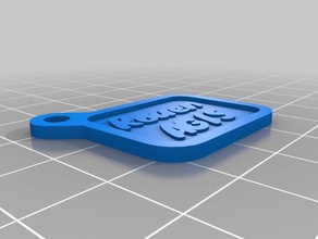 özel uygularken etiket anahtar zinciri Anahtarlık 3d print model - Mito3D