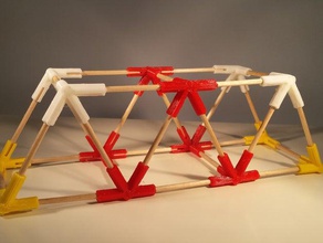 triangulated bridge buildings structures forces rod 3d print model - Mito3D