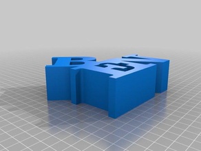 mi personalizados variable palabra escultura ben esculturas 3d print model - Mito3D