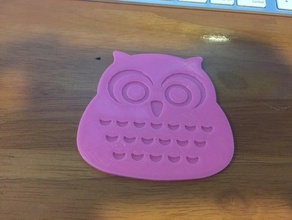 owl mug coaster decor cup 3d print model - Mito3D