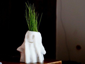 halloween ghost fioriera famiglia decorazione di 3d print model - Mito3D