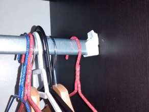 closet bar holder replacement parts 3d print model - Mito3D