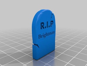 brightman pierre tombale modèles personnalisé 3d print model - Mito3D
